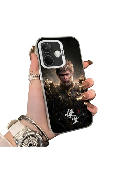 Hontinga OPPO A5 Pro 5G Compatible Silicone Hard-Edge Back Case with Wukong P...
