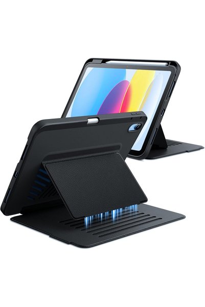 Generic Multi-Angle Stand Case for iPad (A16) 11th/10th Gen, Black