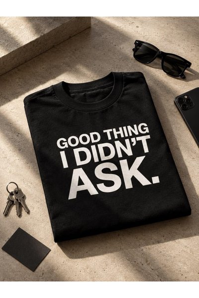 Vordevia "Good Thing I Didn't Ask" Printed Oversized Cotton T-shirt