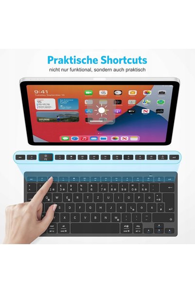 Amazon TASTATURĂ BLUETOOTH FĂRĂ FIR NEAGRĂ DE CĂLĂTORIE MICĂ QWERTZ J. GERMAN