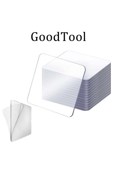 GoodTool 100 قطعة من الشريط اللاصق ذو الوجهين، شريط لاصق نانو، شريط لاصق شفاف...
