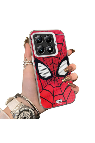 Hontinga Mi 14T Pro 5G Compatible Silicone Hard-Edge Back Case with Spider-Ma...