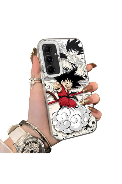 Hontinga Samsung Galaxy A55 Compatible Silicone Hard-Edge Back Case with Goku...