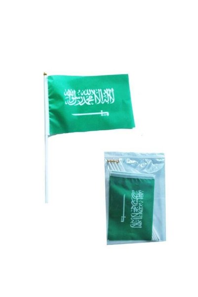 Generic 21*14 سم (عبوة من 5 قطع) أعلام يدوية للاحتفال بيوم الملك سعود الوطني