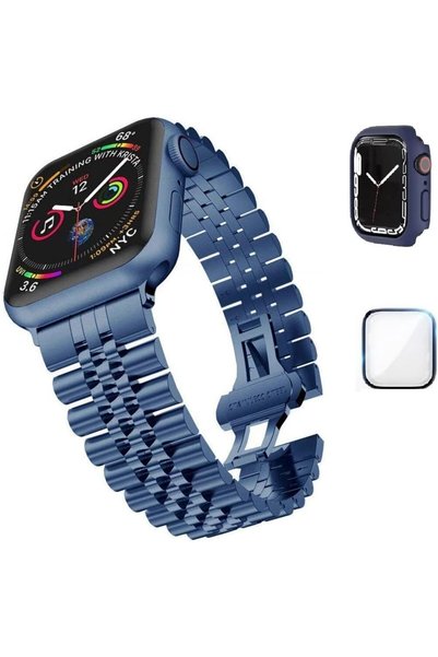 Generic Stainless Steel Metal Strap Compatible Apple Watch Series 10 | Ultra ...