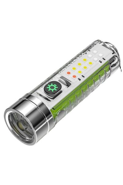 ULHYC LED Flashlight Clip Mini Torch Pen Light,TyPE-C multifunctional red and...