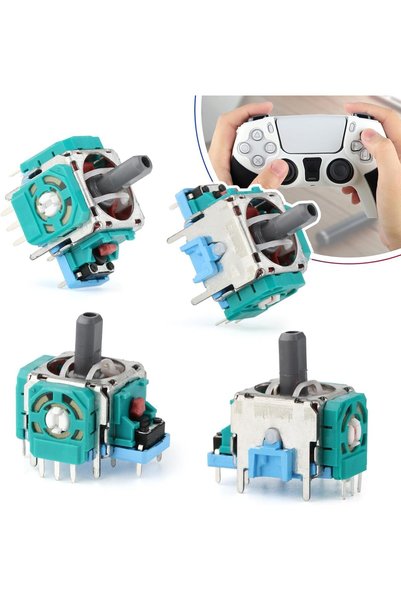 Generic 4 قطع من عصي التحكم ثلاثية الأبعاد لجهاز PS5، قطع غيار لوحدة التحكم ف...
