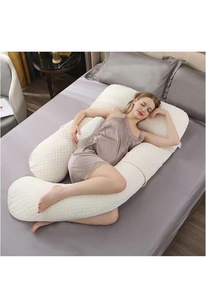 Generic Pregnancy Pillow, مخدة حوامل,Cotton Pregnancy Pillow G Shape, Comfort...