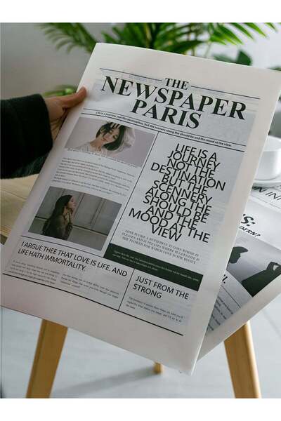 Harse 4pcs English Newspaper Photography Props Fashion Clothing Home Decor Fo...