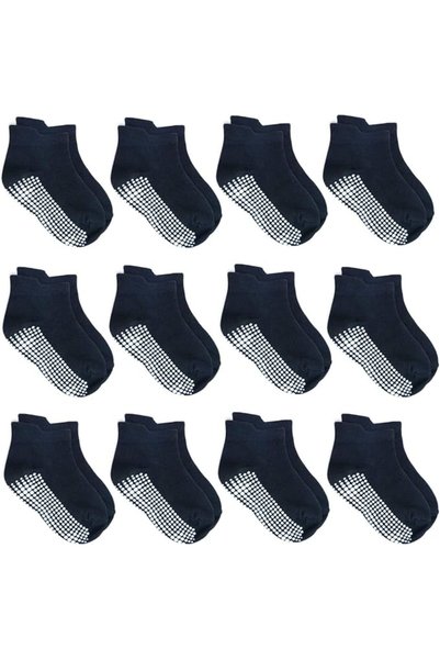 Generic YNTT 12 Pairs Anti Slip Baby Ankle Socks with Non Skid Grips for Todd...
