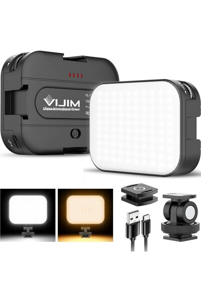 Generic مصباح فيديو LED ثنائي اللون VL100C للاستخدام مع الكاميرا، مصباح LED ص...
