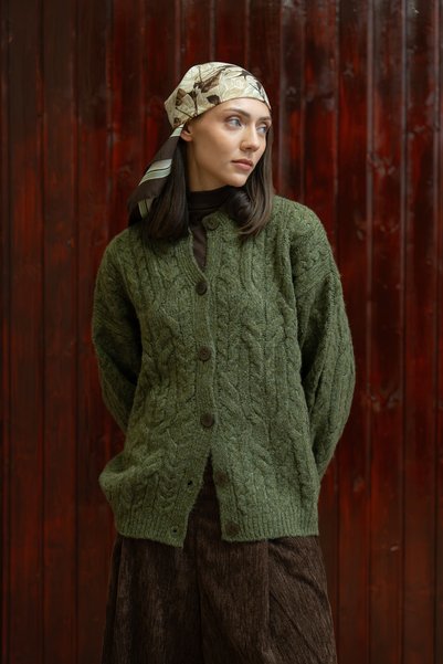 KÜÇÜĞÜM BUTİK Khaki Color Long Cardigan