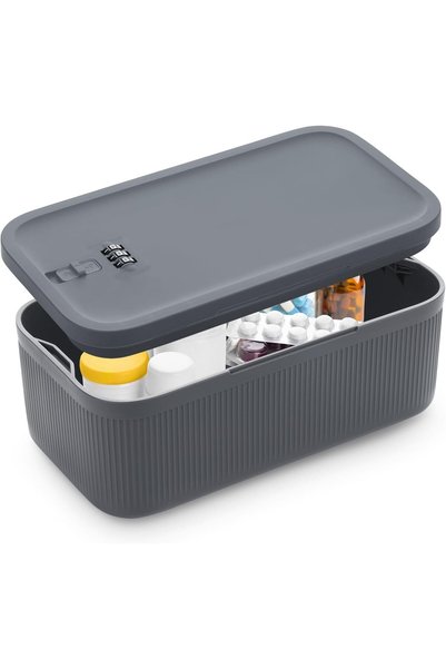 Generic Lockable Storage Box, Phone Lock Box, Small Lock Box for Medication S...