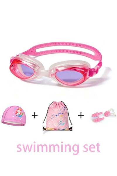 Ailily Swimming Goggle Set- Anti-Fog Swimming Goggles,Swim Cap,Swimming Ear P...