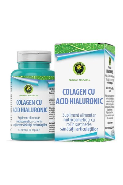 HYPERICUM Capsule Colagen cu Acid Hialuronic Hypericum, supliment alimentar, ...