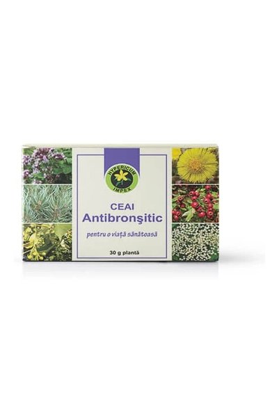 HYPERICUM Ceai Antibronsitic Hypericum, supliment alimentar din 12 plante, 30 g