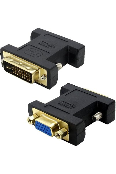 GENERAL محول DVI إلى VGA، محول DVI-I 24+5 ذكر إلى VGA HD15 أنثى، محول رقمي إل...