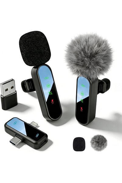 Generic Wireless Mini Lavalier Lapel Microphone for iPhone iPad & Android Pho...