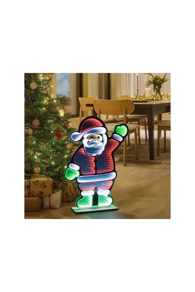 Jumbo Lampa Oglinda Decorativa de Craciun Mos Craciun cu Efect Infinit & LED ...