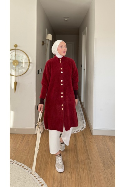 NİLNUR MODA Tunica-cardigan-palton din tricot pentru femei, stil Premium, la ...