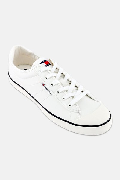 Tommy Hilfiger Tommy Jeans Men TJM Vulcanized Bumper Lace Up Sneakers, White