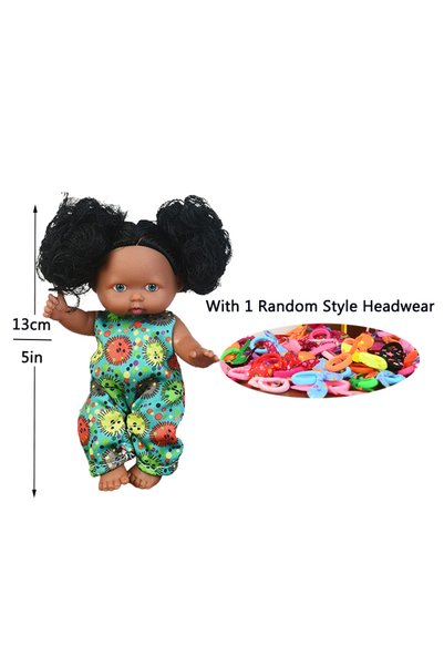 Choice 5inch Green doll 5in/13cm Kawaii Cute Black New Reborn Baby Dolls Educ...