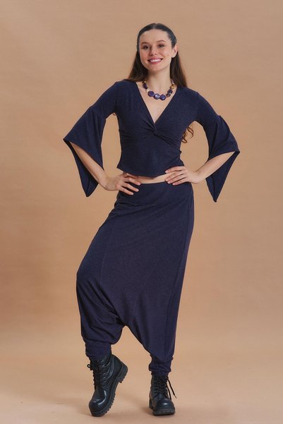 Los banditos Low-Rise Women's Bohemian Shalwar with Elasticated Cuffs