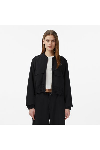 Lacoste Kadın Regular Fit Siyah Gömlek