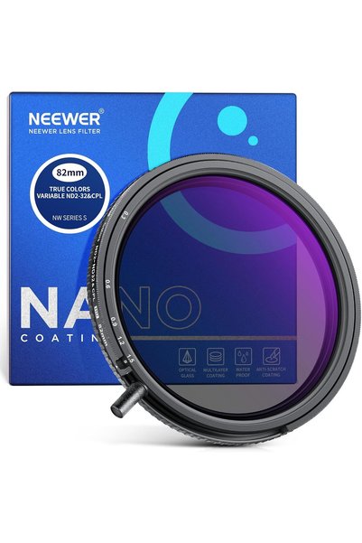 Generic فلتر ND متغير الألوان الحقيقية 82 مم من ND2 إلى ND32 وCPL