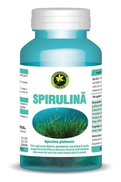 HYPERICUM Spirulina Hypericum, supliment alimentar din alga spirulina (Arthro...