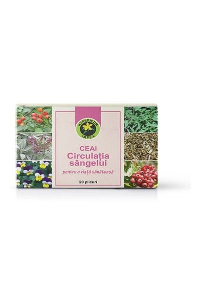HYPERICUM Ceai Circulatia Sangelui Hypericum, supliment alimentar din 8 plant...