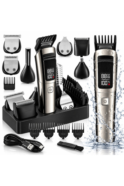 Velixo 8-in-1 Hair and Beard Trimmer, LED Display, Water Resistant, 4 Combs 3...