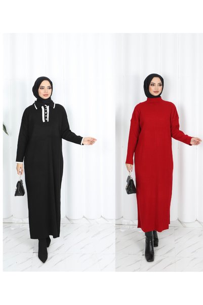 NİSUM MODA 2-Piece Knit Dress Set
