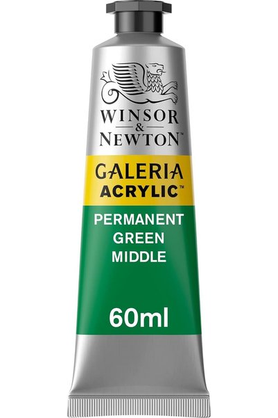 Generic Galeria Acrylic Permanent Green Middle 60ml tube with even consistenc...