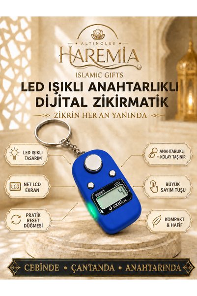 Altınoluk Haremia LED Prayer Counter with Keychain | Portable Gift-Worthy Pra...