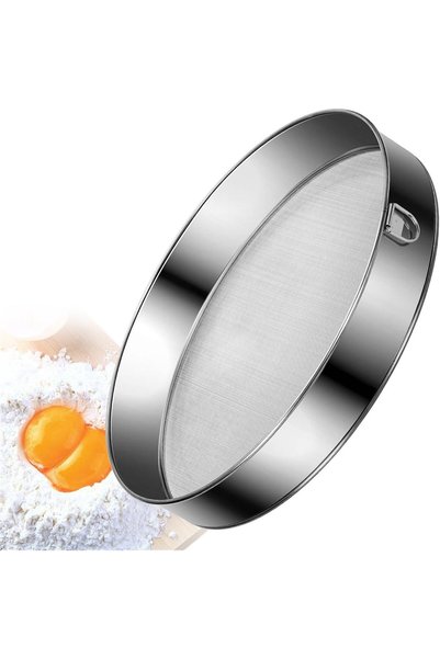 Generic منخل دقيق، منخل شبكي دقيق من الفولاذ المقاوم للصدأ مقاس 11.8 بوصة، من...