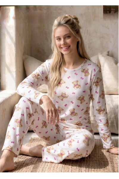 mervemoda WINTER-PRINTED PAJAMA SET
