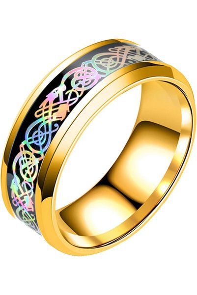 Generic Dragon Celtic Stainless Steel Ring for Men