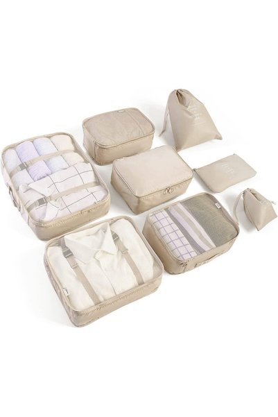 Noonedibs Organizator de călătorie Set de 8 piese Organizator de valize imper...