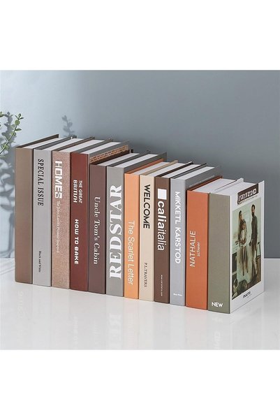 Generic كتب زخرفية مزيفة، كتب كلاسيكية عتيقة مصنوعة من الراتنج، كتب زخرفية مز...