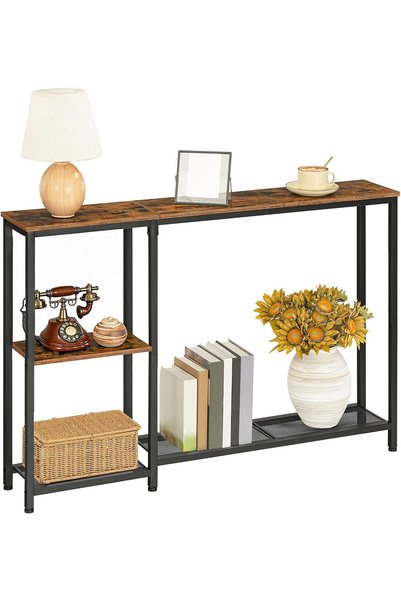Generic Narrow Console Table, 44.9" Skinny Sofa Behind Couch Table with Stora...
