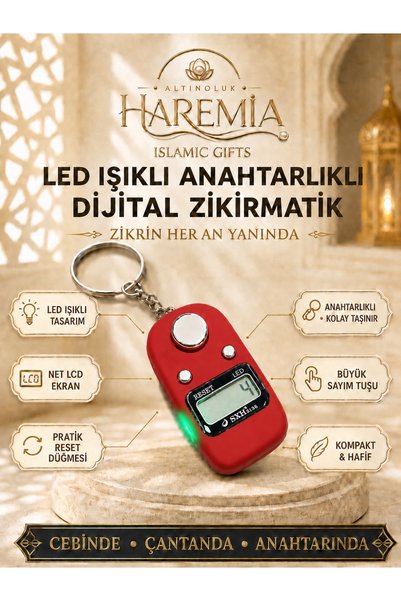 Altınoluk Haremia LED Prayer Counter with Keychain | Portable Gift-Worthy Pra...
