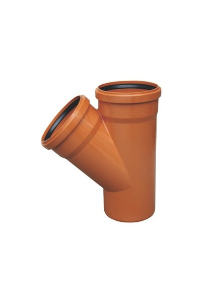 Valrom Ramificație PVC 45°, mufă inel Ø110/110 mm