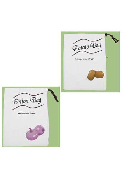 Noonedibs Geantă pentru depozitarea alimentelor, pungă pentru cartofi și ceap...