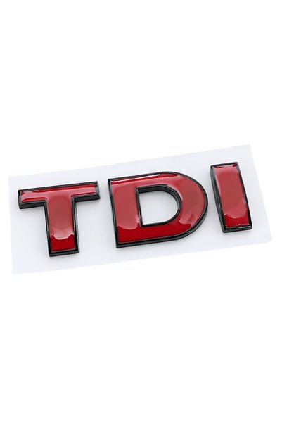 Choice ABS Red Black 3D ABS Black Red Logo TDI Emblem Letters Decal Car Rear ...