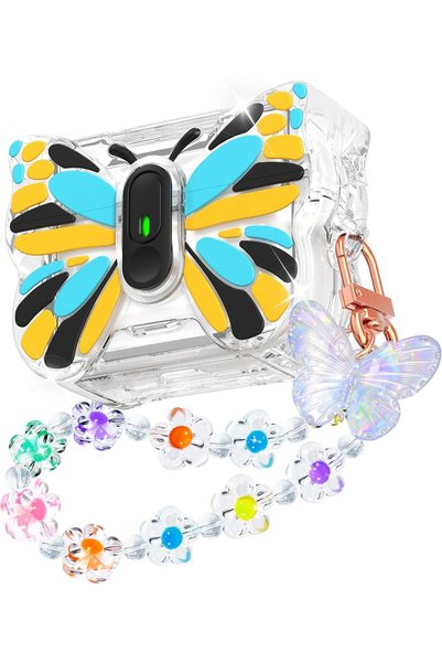 Generic for AirPods Pro 2 Case Butterfly Artistry - Auto Pop-Up Lid & Kicksta...