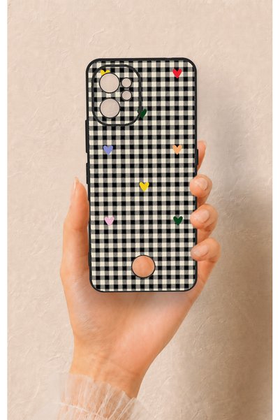 Vip Case Reeder S19 Max Pro Compatible Silicone Case with Heart-Shaped Plaid ...