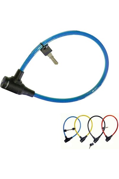 Generic Bike Cable Lock, Key, 65 cm Colourful Cable, Outdoor 8169EURDPRO - Us...