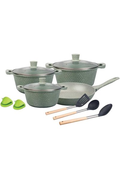Generic طقم أواني طهي مكون من 12 قطعة من Chef Pride Die Cast 1X2