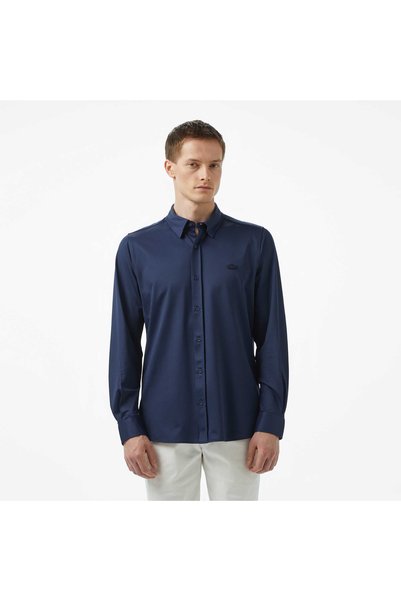Lacoste Erkek Slim Fit Lacivert Gömlek